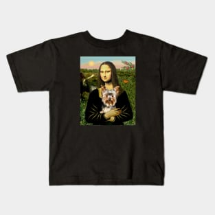 Mona Lisa and Her Yorkshire Terrier Kids T-Shirt